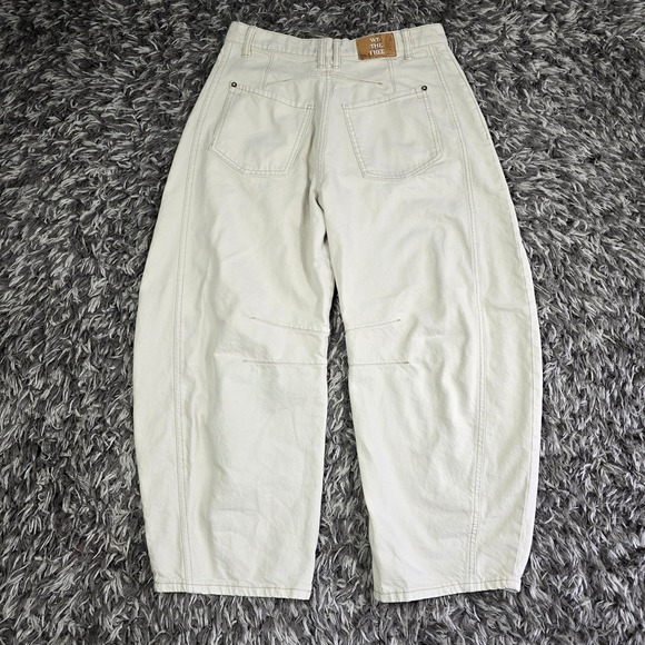 WE THE FREE Cream Good Luck Mid Rise Barrel Jeans Size 28 Boho - Picture 9 of 11